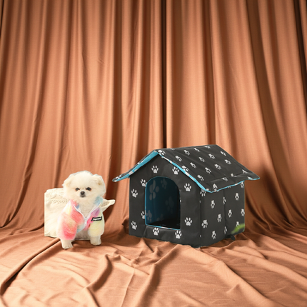 Detailansicht: S:35*33*30cm / Camouflage color des Produkts Wetterfestes Outdoor-Tierhaus für Hunde und Katzen in…