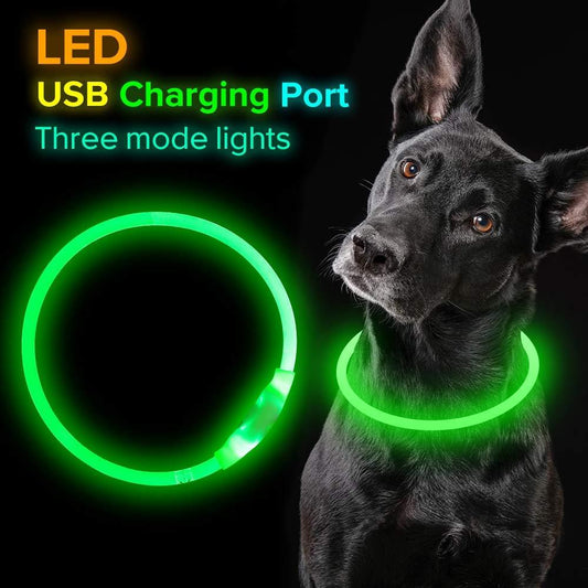 Wiederaufladbares LED-Halsband | USB-Halsband mit 3 Lichtmodi. Von FurLaati!