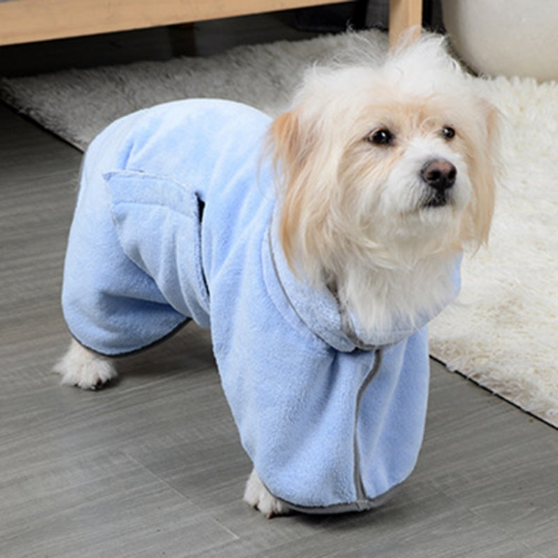Schnelltrocknender & Superabsorbierender Mikrofaser-Haustier-Bademantel / Trockentuch für Hunde und Katzen
