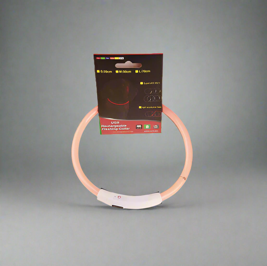 Wiederaufladbares LED-Halsband | USB-Halsband mit 3 Lichtmodi. Von FurLaati!