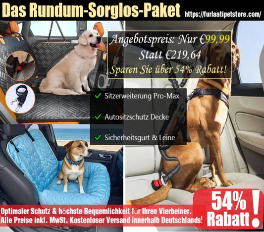 All-in-One Auto-Sicherheits- & Komfort-Set für Hunde Pro-Max Von FurLaati