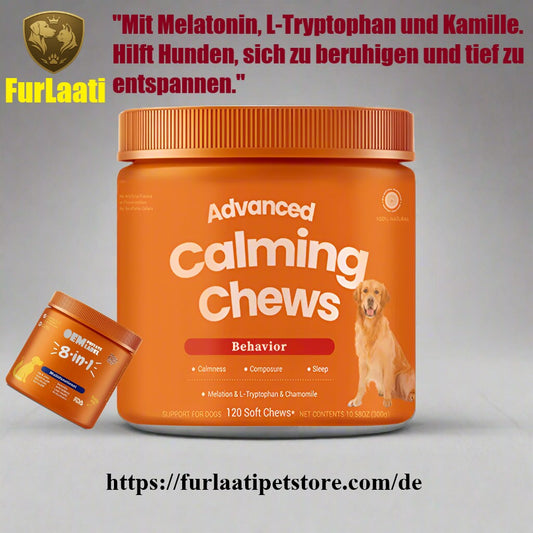 Hunde-Nahrungsergänzung gegen Angst & Stress: Beruhigende Kau-Tabs