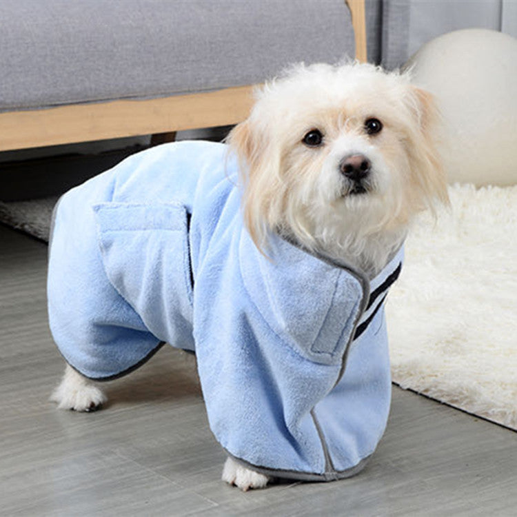 Schnelltrocknender & Superabsorbierender Mikrofaser-Haustier-Bademantel / Trockentuch für Hunde und Katzen