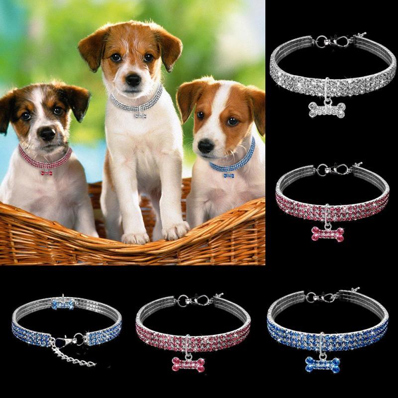 Glamour-Halsband mit Strasssteinen | Elegantes Schmuck-Accessoire für Haustiere