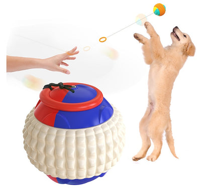 Interaktiver Handwurf-Ball | Zahnreinigendes Hundespielzeug mit Kordel. Von FurLaati!