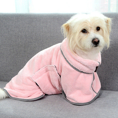 Schnelltrocknender & Superabsorbierender Mikrofaser-Haustier-Bademantel / Trockentuch für Hunde und Katzen