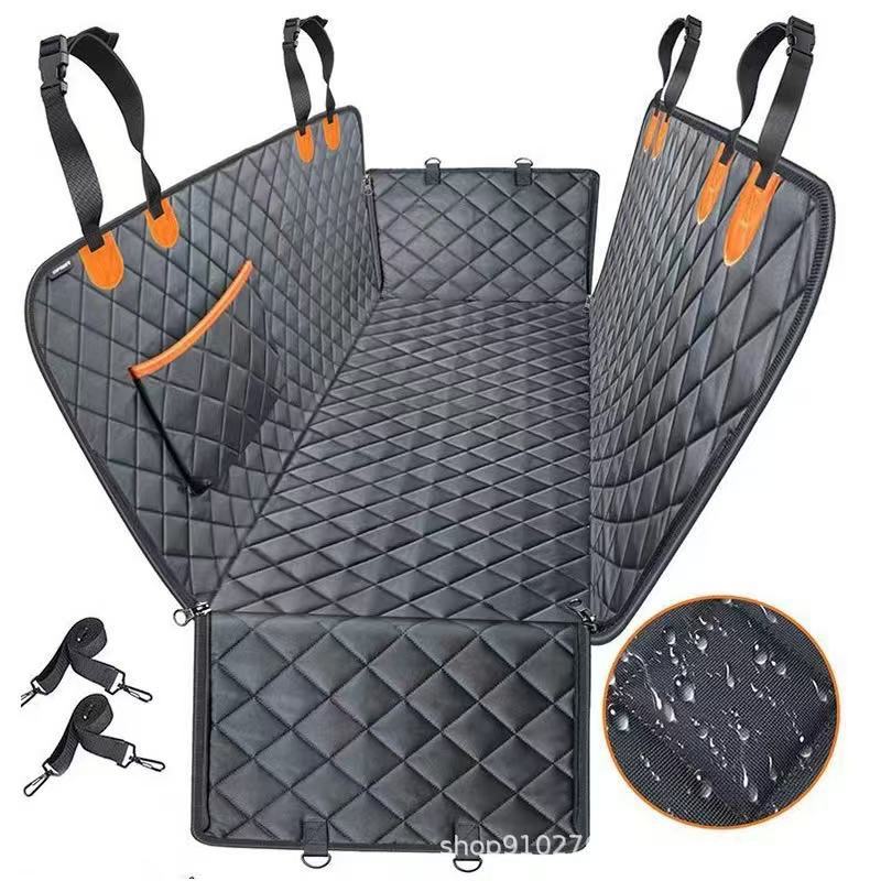 Multifunktionale Diamant-Stepp-Auto-Sitzschutzmatte mit Taschen und Anti-Kratz-Funktion Von FurLaati