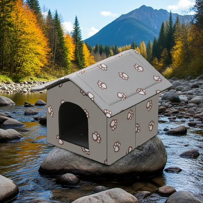 Detailansicht: L:45*43*40 / Military green des Produkts Wetterfestes Outdoor-Tierhaus für Hunde und Katzen in verschiedenen…