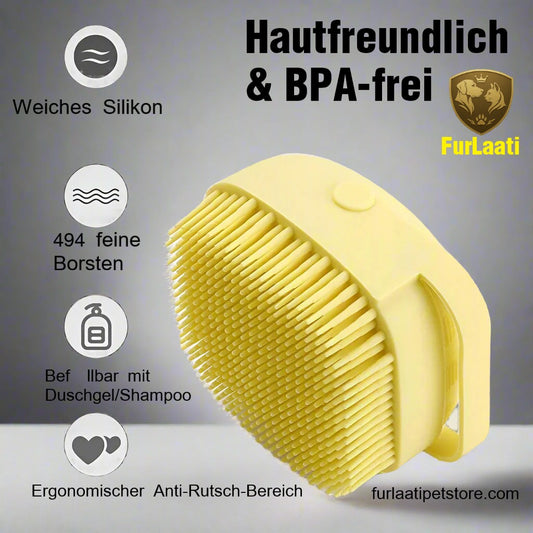 Luxuriöser Silikon-Badebürste mit Shampoo-Spender & Massagefunktion
