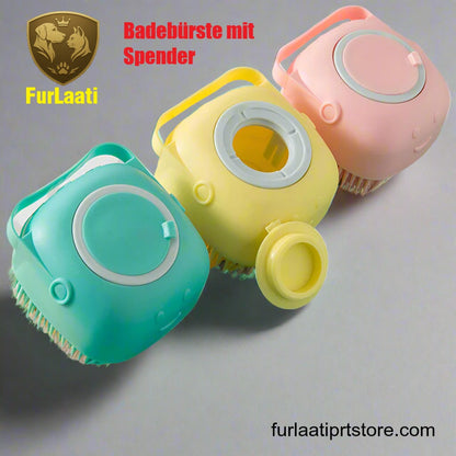 Luxuriöser Silikon-Badebürste mit Shampoo-Spender & Massagefunktion