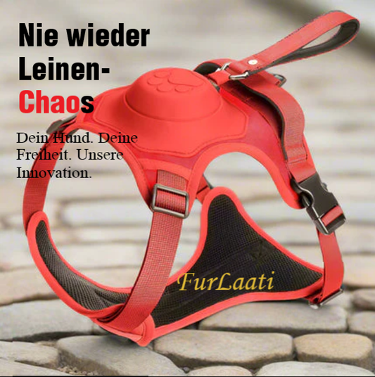 Detailansicht: BLUE / XL des Produkts Geschirr & Rollleine "Hands Free" (Hebegriff) Vibe Geeks Ultimate 3 in 1, Von FurLaati…