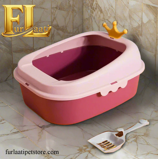 Detailansicht: Blue des Produkts Sauberes Reich" Katzentoilette – Geräumig, Anti-Spritz & Höchster Komfort für Ihre Katze.…