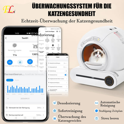 Automatische Katzentoilette, Selbstreinigendes Katzenklo, Intelligentes Katzen-WC. Von FurLaati