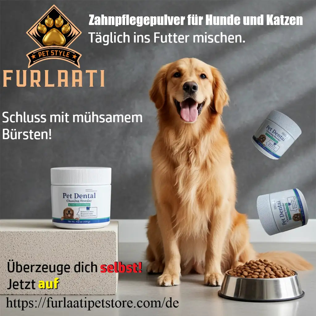 Probiotisches Zahnpflegepulver Dental-Pulver ARMOYA für Hunde & Katzen (100g) Von FurLaati