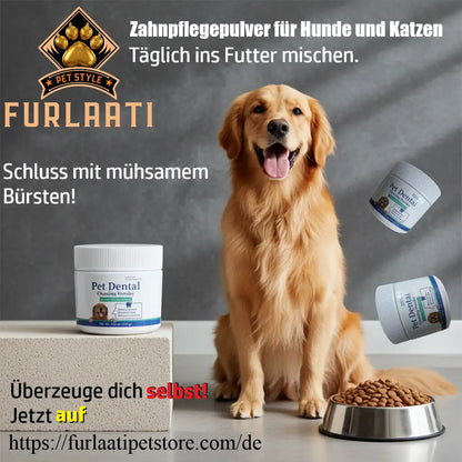 Probiotisches Zahnpflegepulver Dental-Pulver ARMOYA für Hunde & Katzen (100g) Von FurLaati