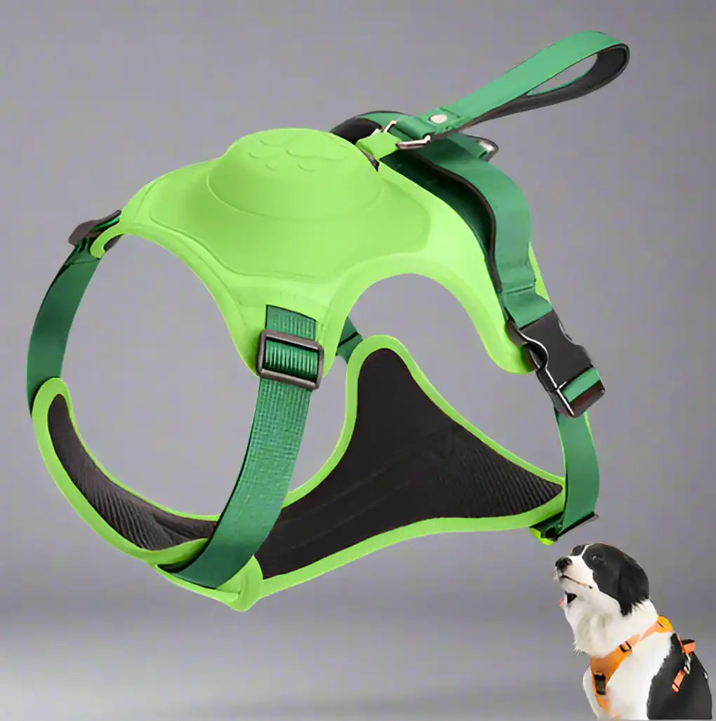 Geschirr & Rollleine "Hands Free" (Hebegriff) Vibe Geeks Ultimate 3 in 1, Von FurLaati !